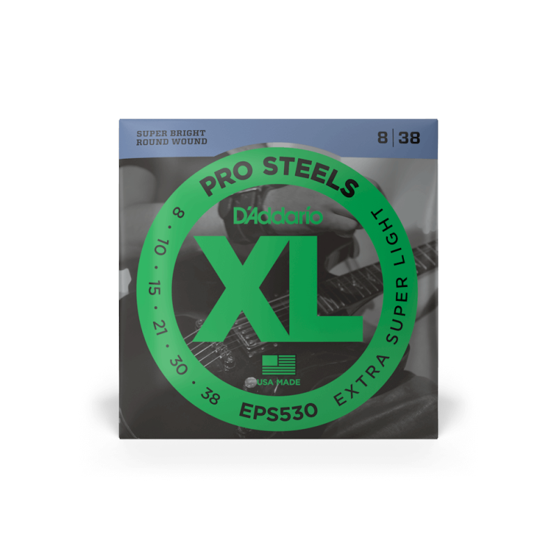 Набор струн D'ADDARIO EPS530 XL PROSTEELS EXTRA SUPER LIGHT (08-38)
